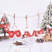 Christmas Hanging Ornament Wooden Skate Shaped - Christmas Trees USA