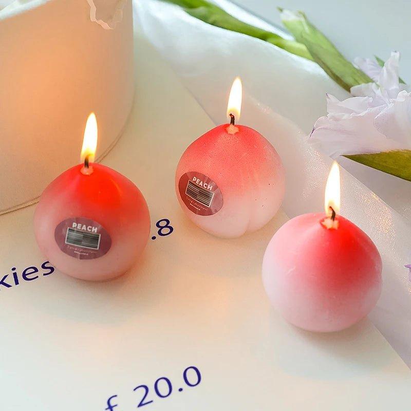 Artificial Romantic Peach Candles - Christmas Trees USA