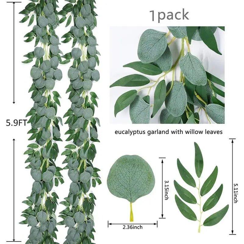 Artificial Eucalyptus Garland Leaves - Christmas Trees USA