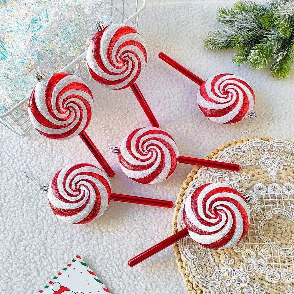 Christmas Big Lollipop Candy Cane Pendant Hanging - Christmas Trees USA