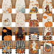 Autumn Thanksgiving Table Runner Linen - Christmas Trees USA