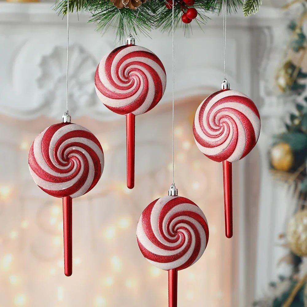 Christmas Big Lollipop Candy Cane Pendant Hanging - Christmas Trees USA