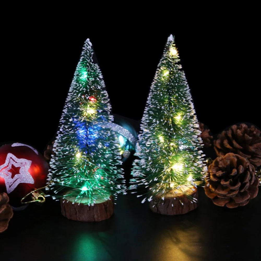 Christmas Table Decorations Green Hoarfrost Tree