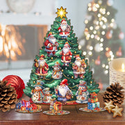 Santa Claus Christmas Tree Eco Wood Set by G.DeBrekht Christmas Decor - 8091516