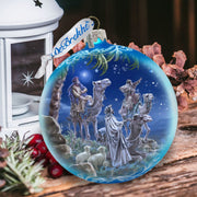 Let Us Adore Him Glass Ornament Limited Edition by D. Gelsinger - Nativity Holiday Decor - 73897-1839