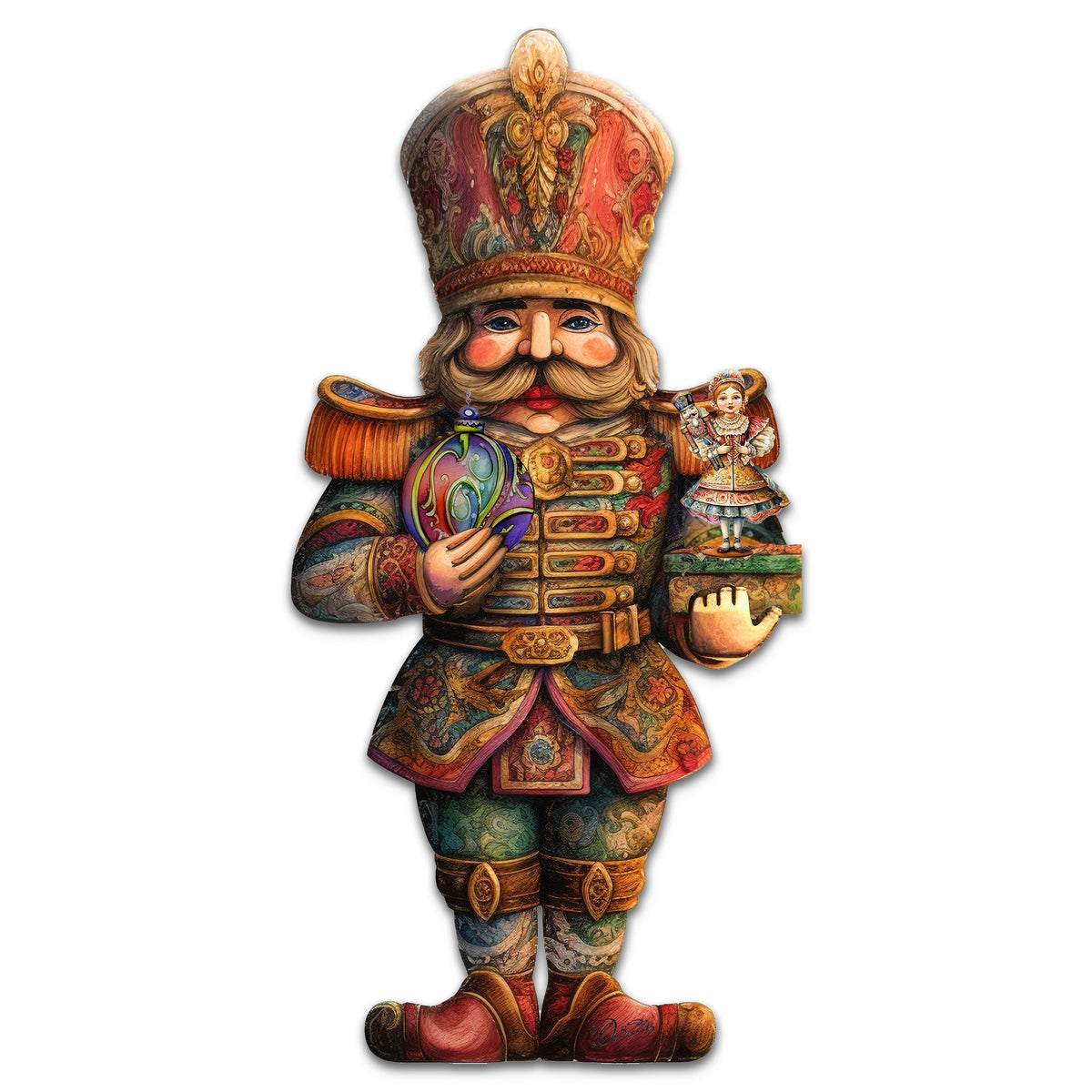 Charming Clara and Nutcracker Prince Holiday Door Decor by G. Debrekht - Christmas Decor - 8611059H