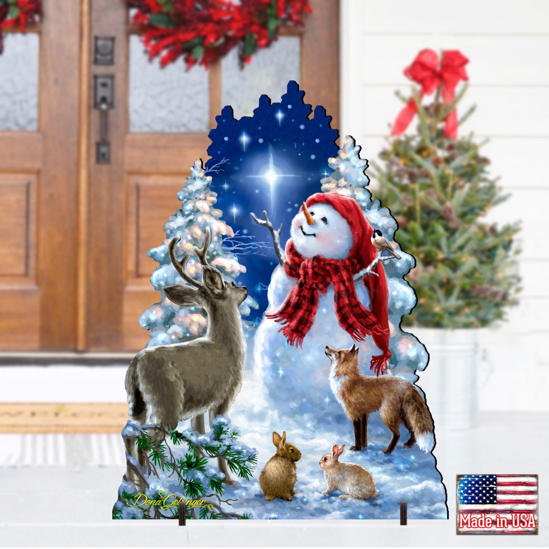 Heaven Wildlife Snowman Frosty Friends Outdoor Christmas Decoration