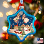 Peaceful City Glass Ornament