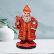 Santas Celebration Limited Edition Wooden Figurine by G. Debrekht - Christmas Centerpiece Snowman Decor - 89320