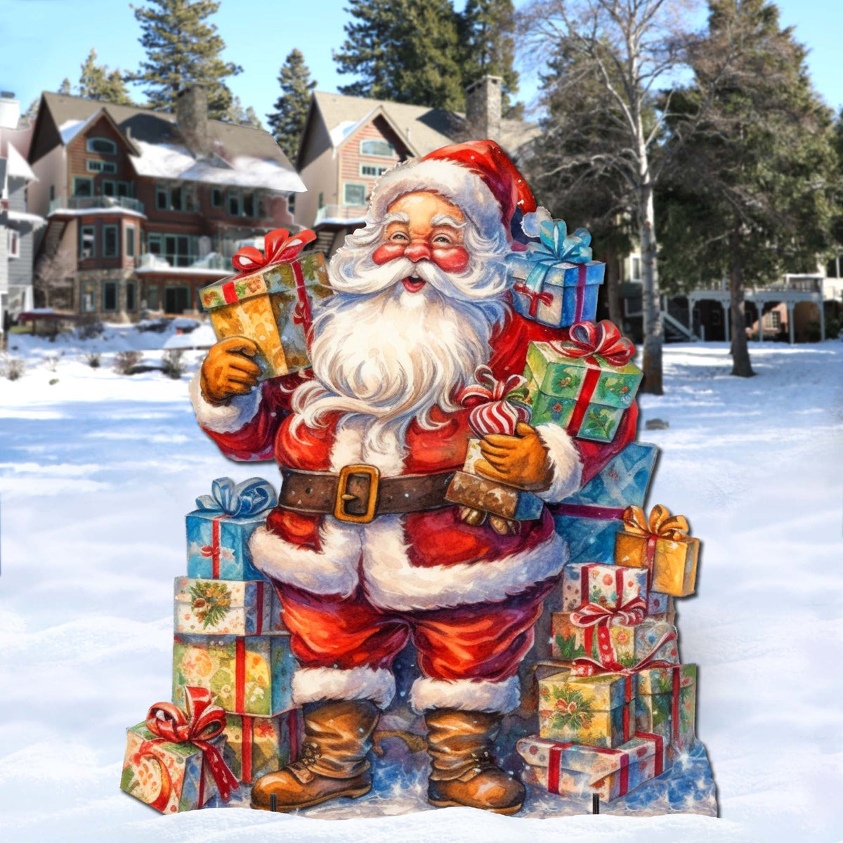 Merry Delivery Outdoor Decor by G. Debrekht - Christmas Santa Snowman Decor - 8611031F