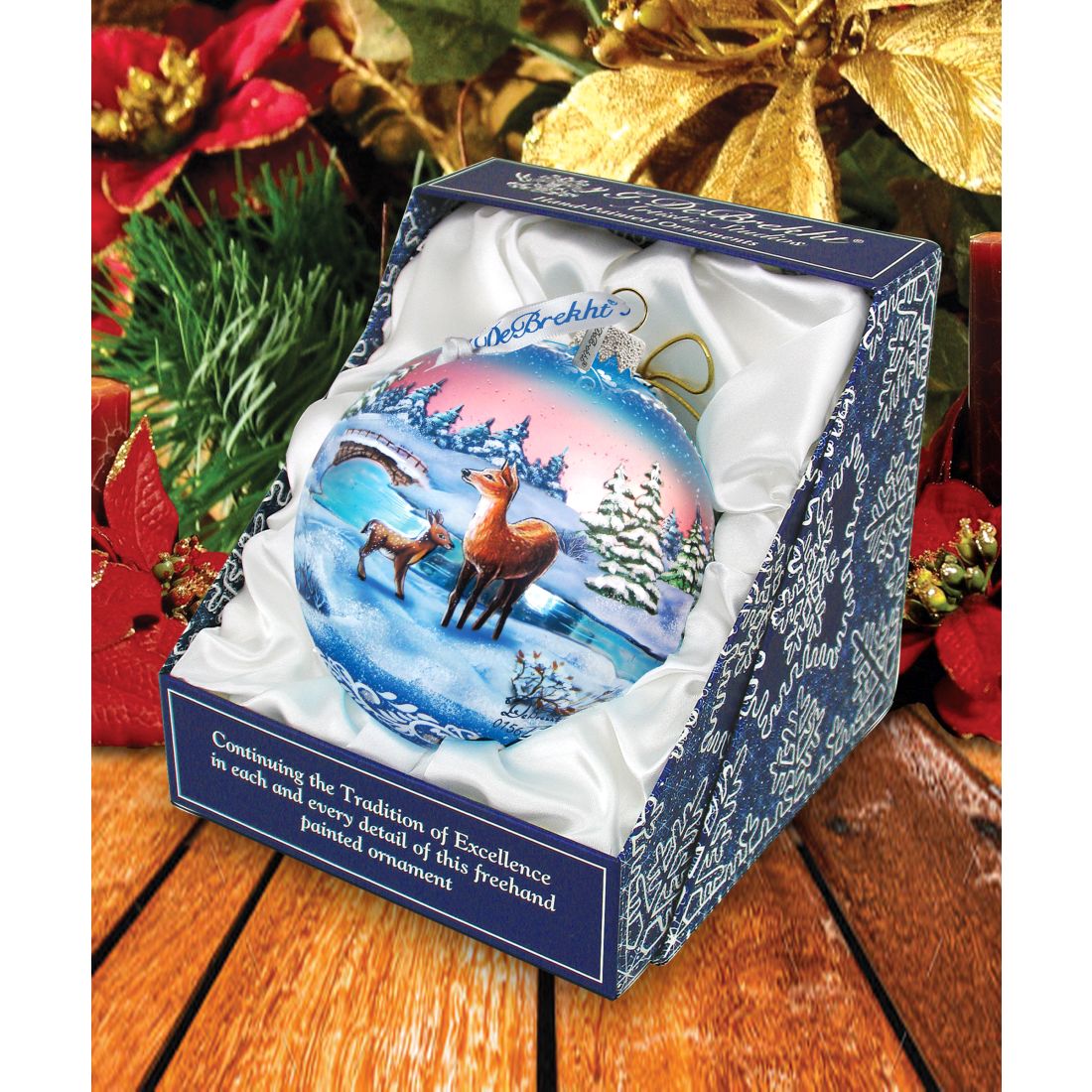 Snowy Night Ball Glass Ornament Limited Edition
