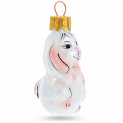 Sweet Lop Ear Bunny Glass Christmas Ornament