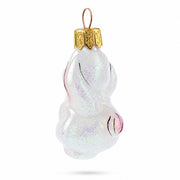 Sweet Lop Ear Bunny Glass Christmas Ornament