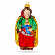 Ukrainian Cossack Glass Christmas Ornament