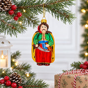 Ukrainian Cossack Glass Christmas Ornament