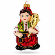 Kotygoroshko Ukrainian Folk Hero Glass Christmas Ornament
