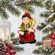 Kotygoroshko Ukrainian Folk Hero Glass Christmas Ornament