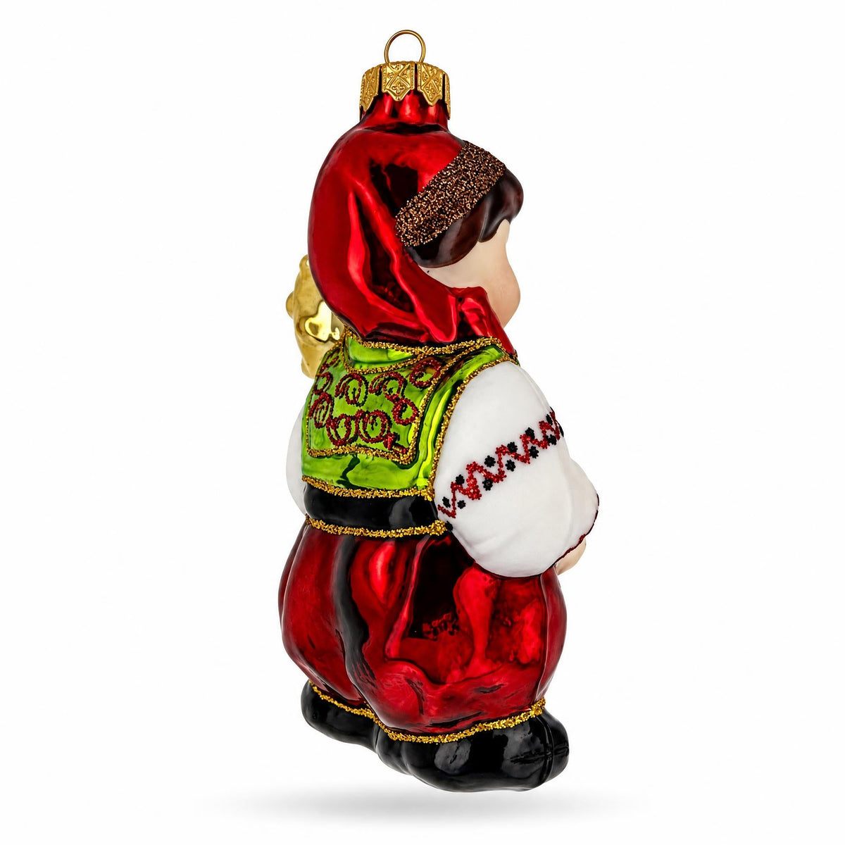 Kotygoroshko Ukrainian Folk Hero Glass Christmas Ornament