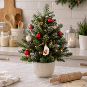 Cherrie Pierogi Varenyk Glass Christmas Ornament