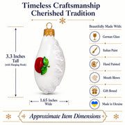 Strawberry Pierogi Varenyk Glass Christmas Ornament