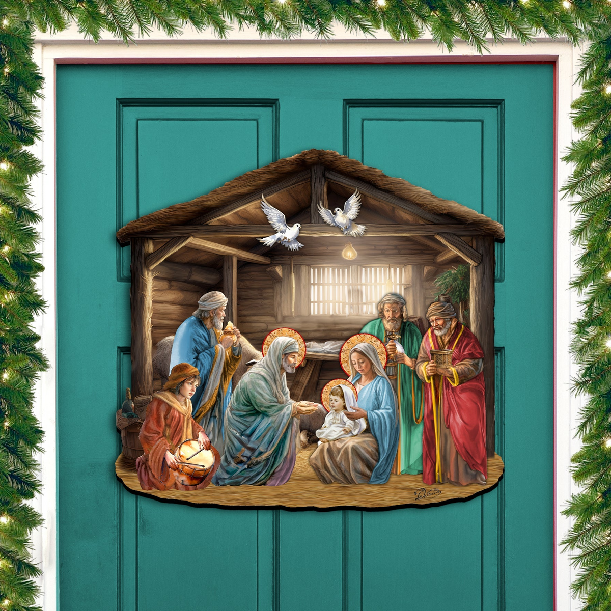 Nativity Scene Holiday Door Decor by G. Debrekht - Nativity Holiday Decor - 8652763H
