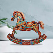 Enchanting Rocking Horse Limited Edition Wooden Figurine by G. Debrekht - Christmas Centerpiece Decor - 89308