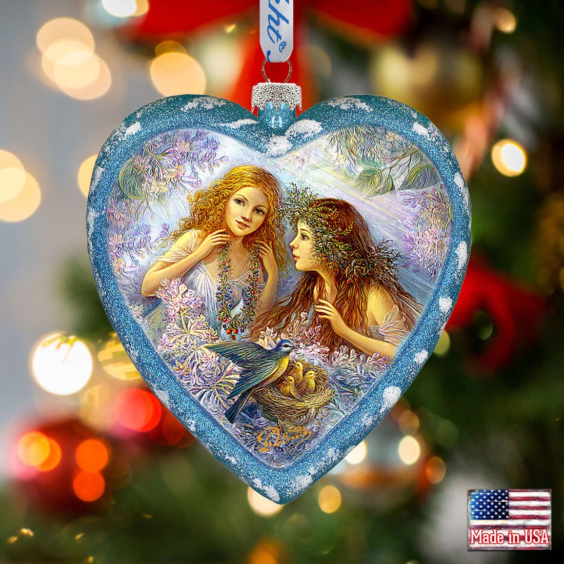 Garden Friendship Glass Ornament Limited Edition by Strelkina at G. DeBrekht - Christmas Decor - 738-091-ST