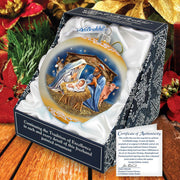From Stable to Savior Large Glass Ornament
