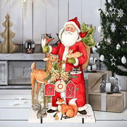 Woodland Frosty Santa Outdoor Christmas Scene by Susan Winget - Christmas Santa Snowman Decor - 8471105F-SW