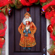 Santa's Holiday Nutcracker Holiday Door Decor by G. Debrekht - Christmas Santa Snowman Decor - 8691401H