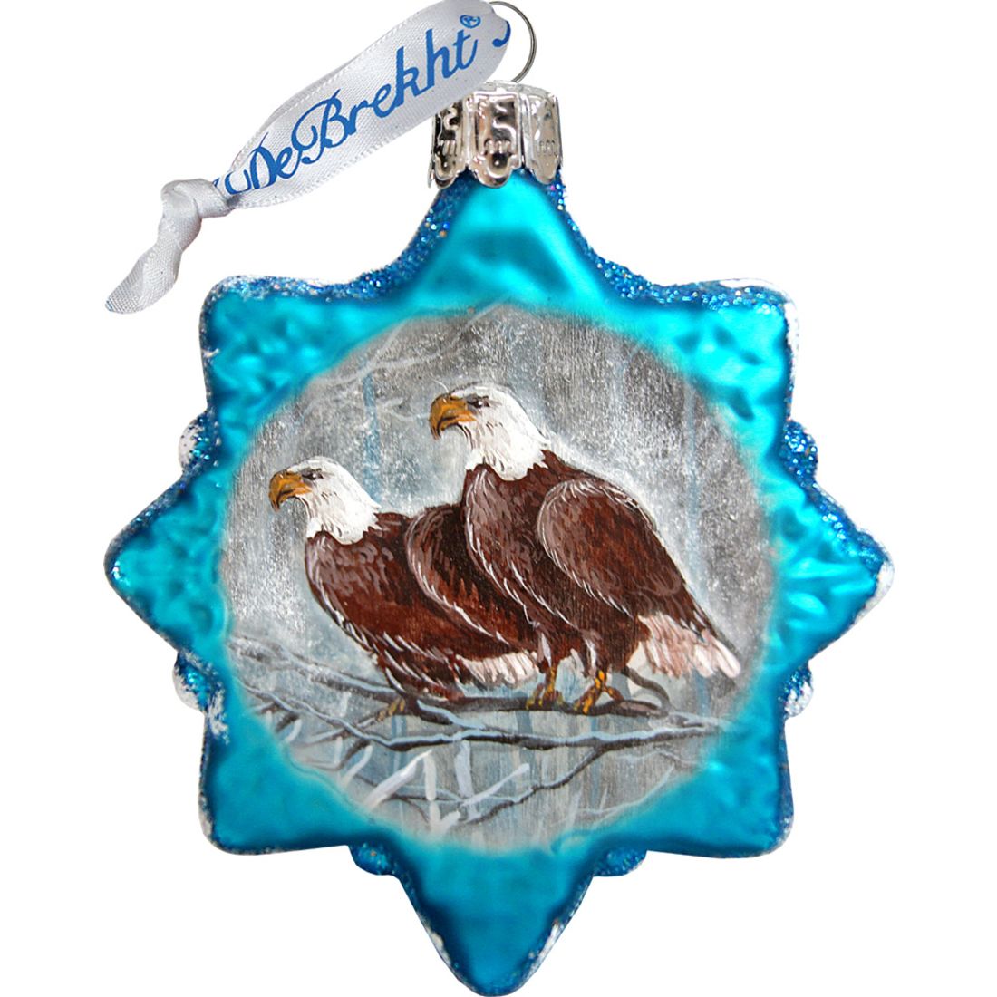 Winter Family Mercury Glass Ornaments Set of 3