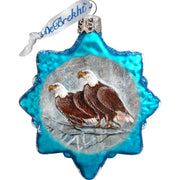 Winter Family Mercury Glass Ornaments Set of 3