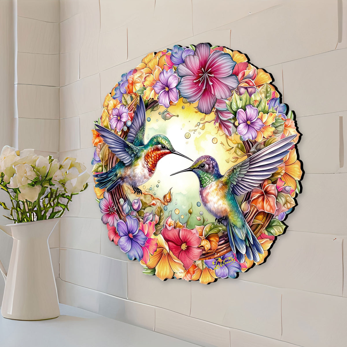 Hummingbirds Holiday Door Decor by G. Debrekht - Christmas Decor - 8652804H