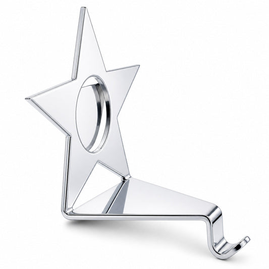 Silver Metal Star Photo Stocking Holder