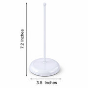 Upright White Metal Christmas Tree Topper Finial Stand Display Stand 7.2 Inches