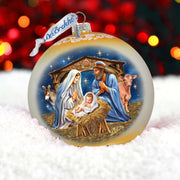From Stable to Savior Large Glass Ornament