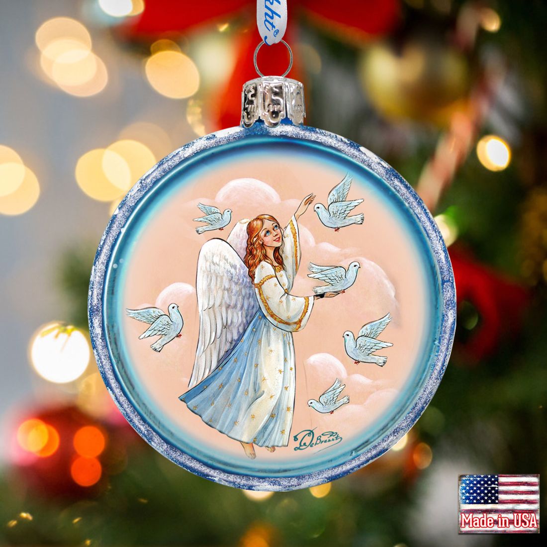 Christmas Fairies Glass Ornament Set of 3 by G. DeBrekht - Christmas Decor - 73744-S3