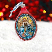Holy Guardian Angel Drop Glass Ornament by G. Debrekht - Nativity Holiday Decor - 757-055