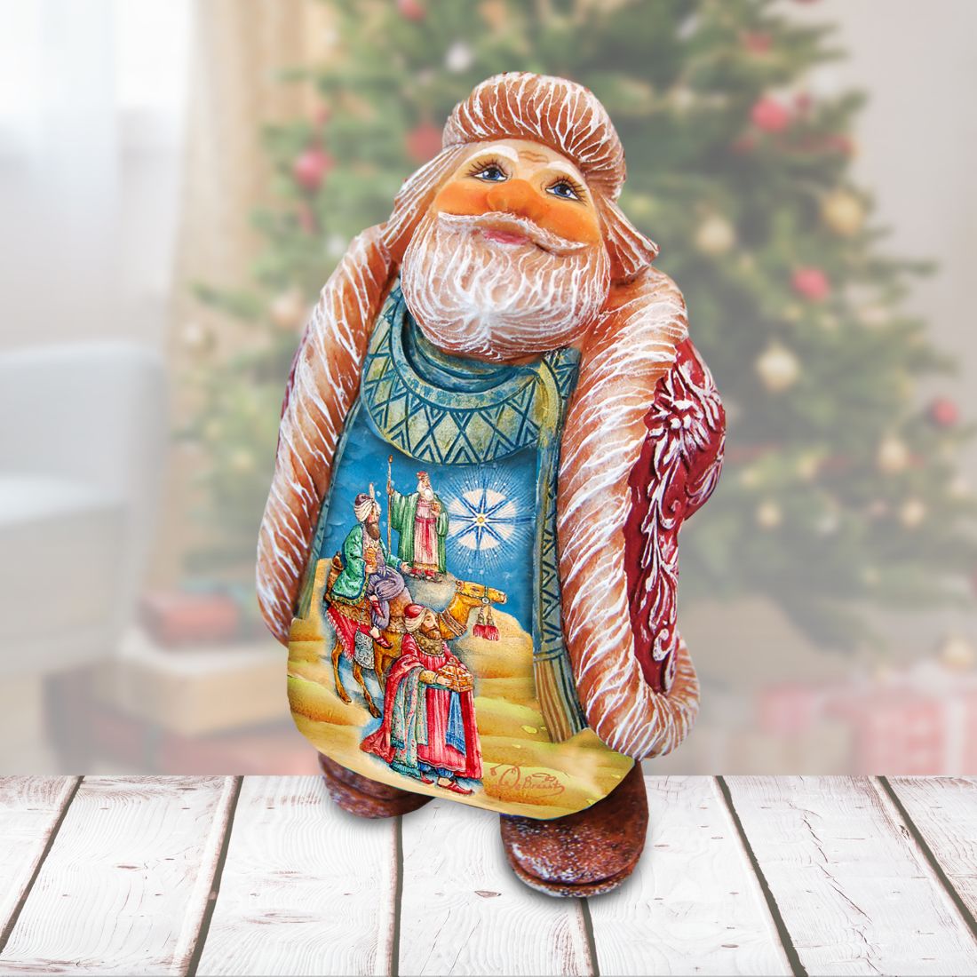 Three Kings Santa Handcrafted Christmas Figurine