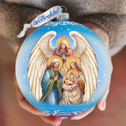 Angel's Divine Presence Nativity Lg Glass Ornament by G. Debrekht - Nativity Holiday Decor - 73934