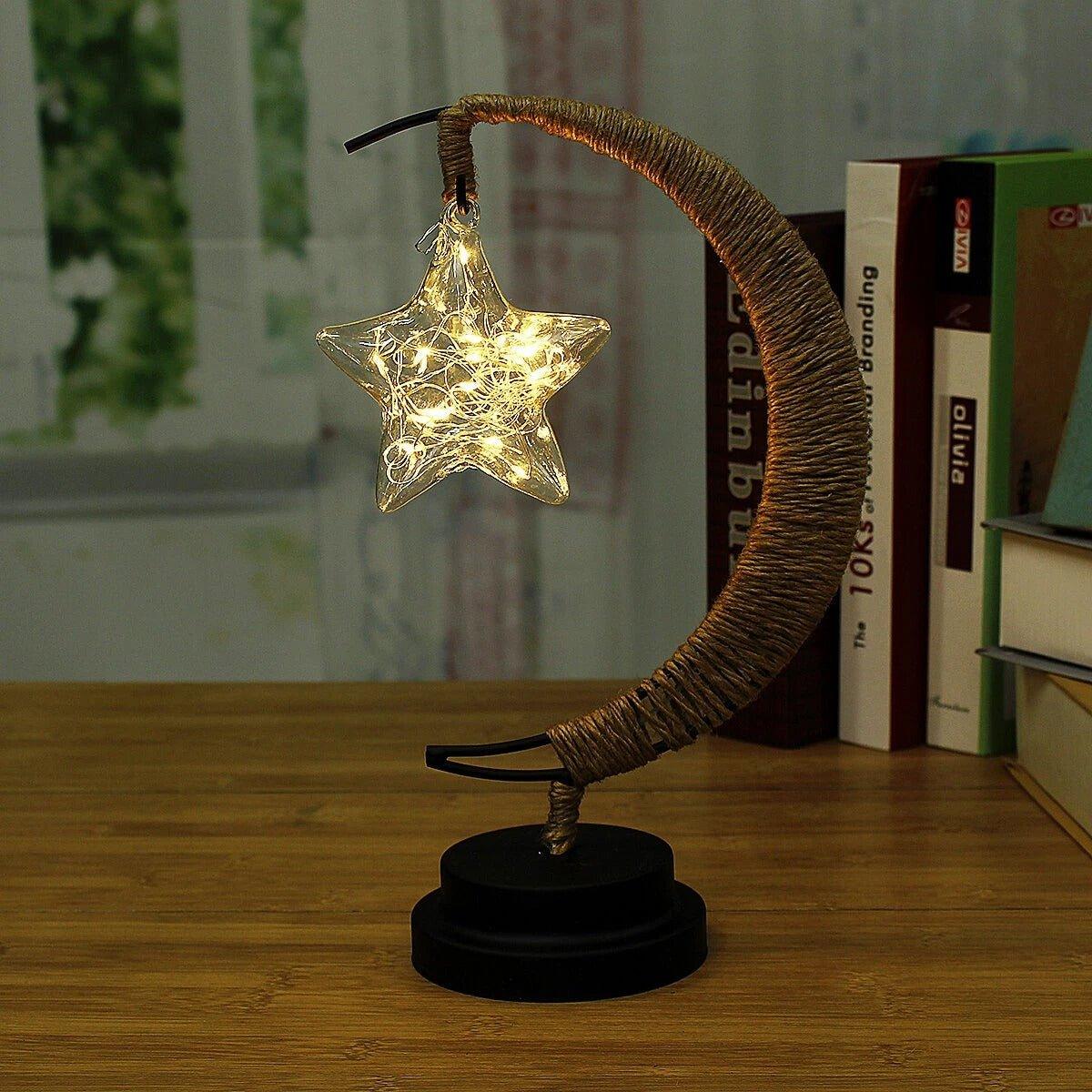 3D Battery - Powered Star Night Lamp - LED Christmas Table Decor - Christmas Trees USA