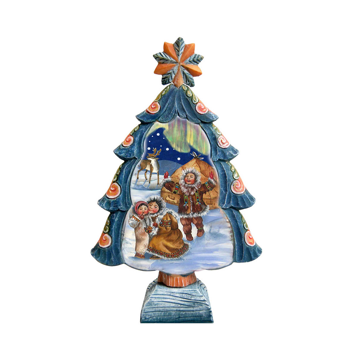 Northern Lights Tree Handcrafted Christmas Figurine