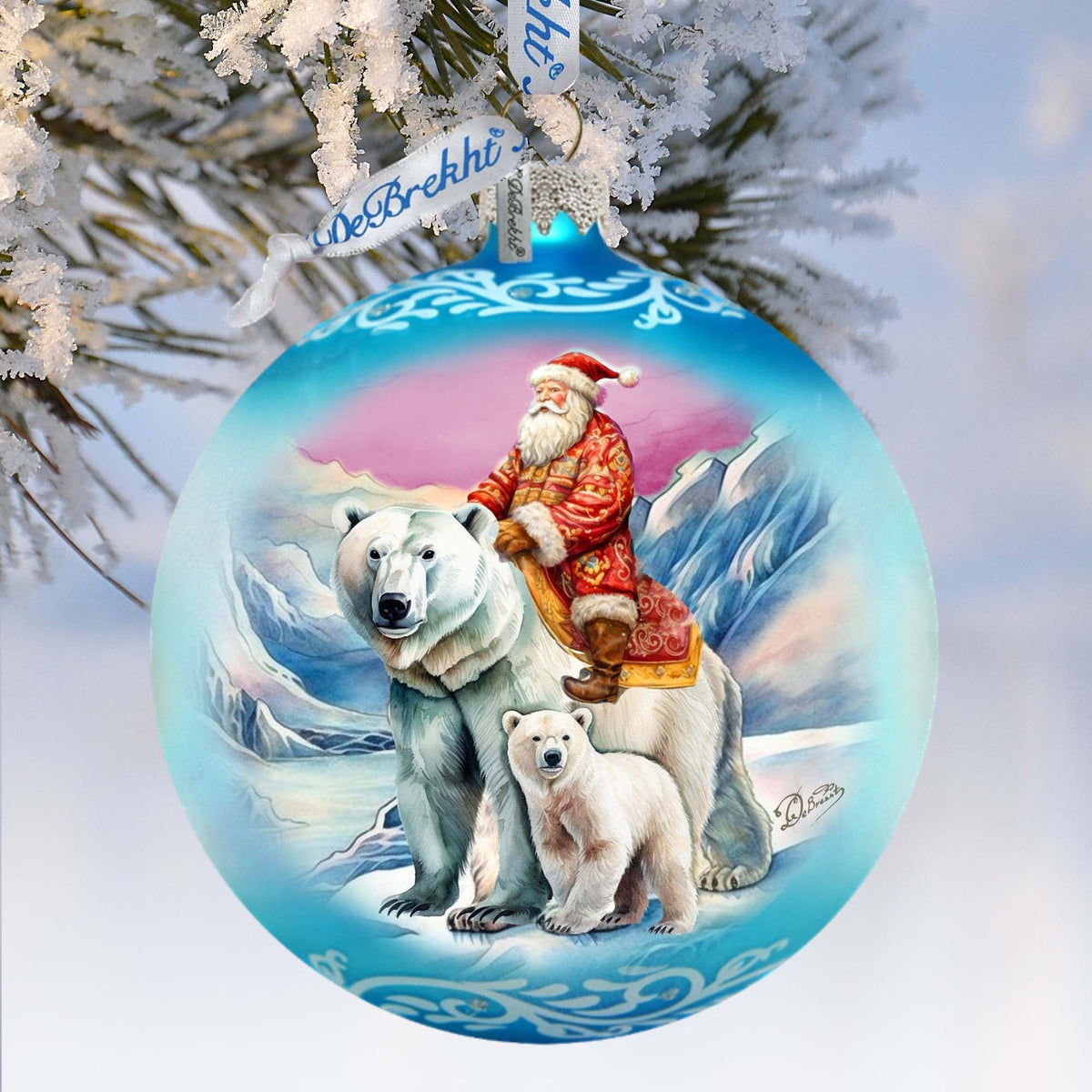 Arctic Adventurer Large Glass Ornament