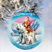 Arctic Adventurer Large Glass Ornament