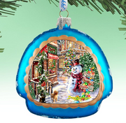 Christmas Lane Snowflake Glass Ornament by D. Gelsinger - Christmas Decor - 756-101-DG