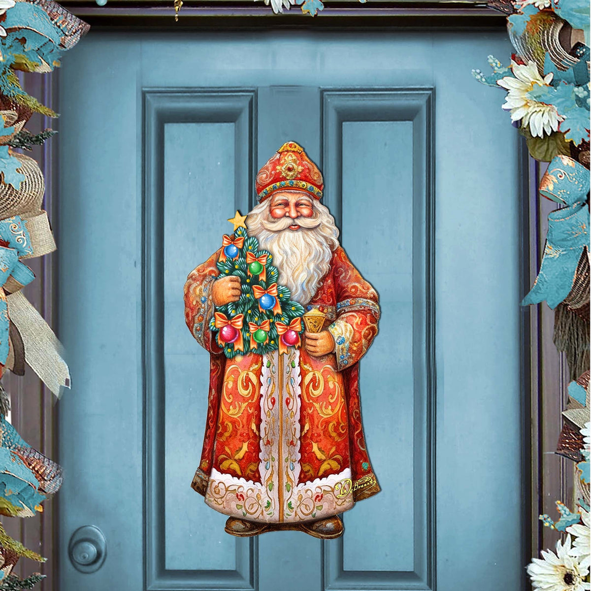 Santa's Tree of Joy Holiday Door Decor