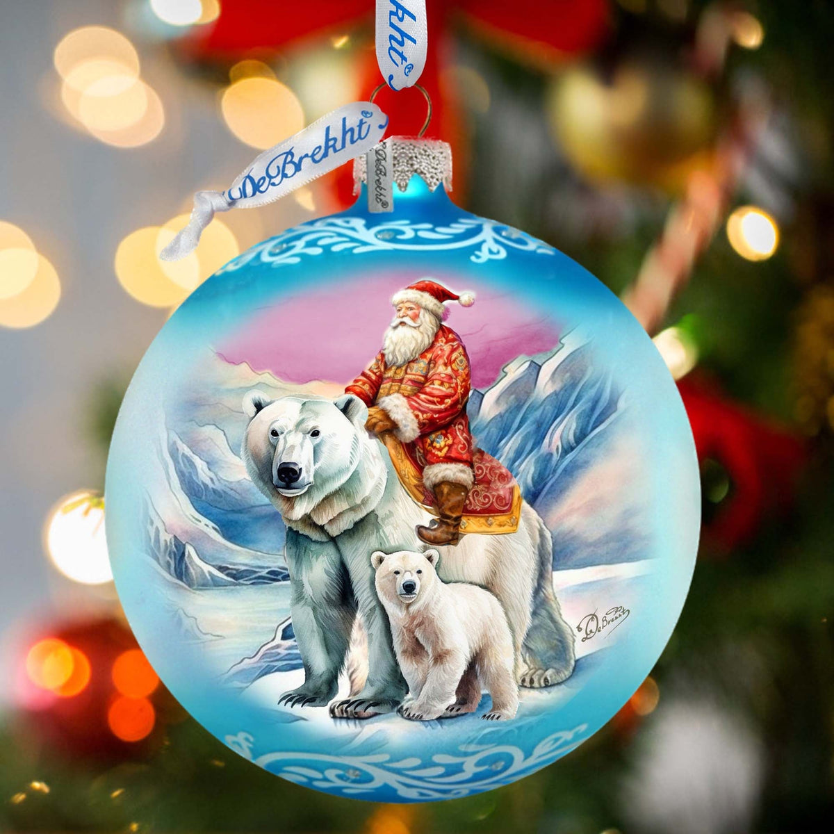 Arctic Adventurer Large Glass Ornament