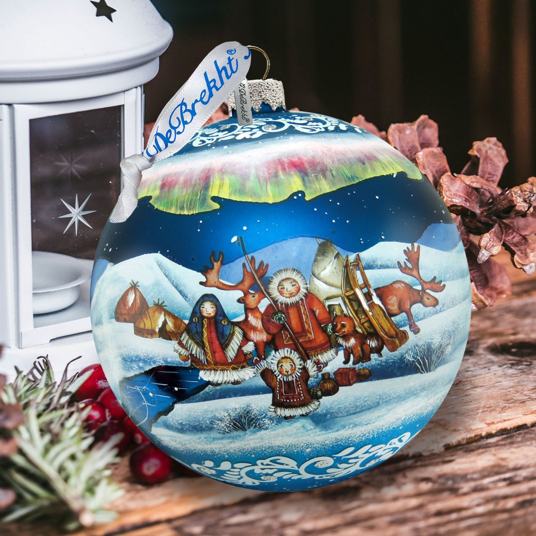 Northern Light Ball Glass Ornament Limited Edition by G. DeBrekht - Christmas Decor - 73856