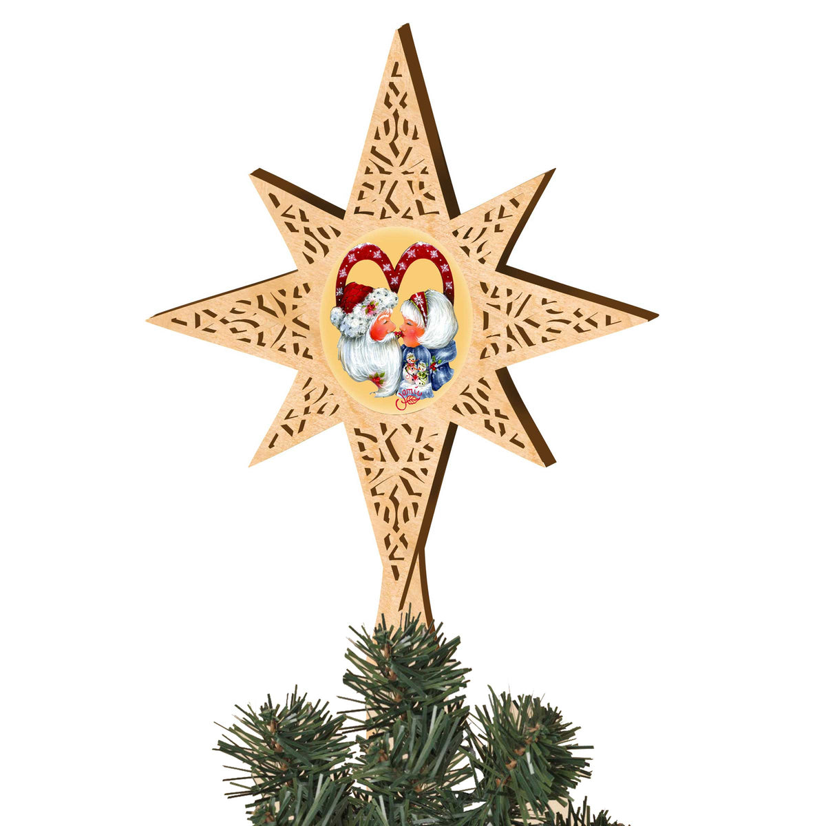 Merry Kissmas Tree Topper