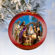 Holy Night Nativity Glass Ornament Limited Edition by D. Gelsinger - Nativity Holiday Decor - 73898-1208
